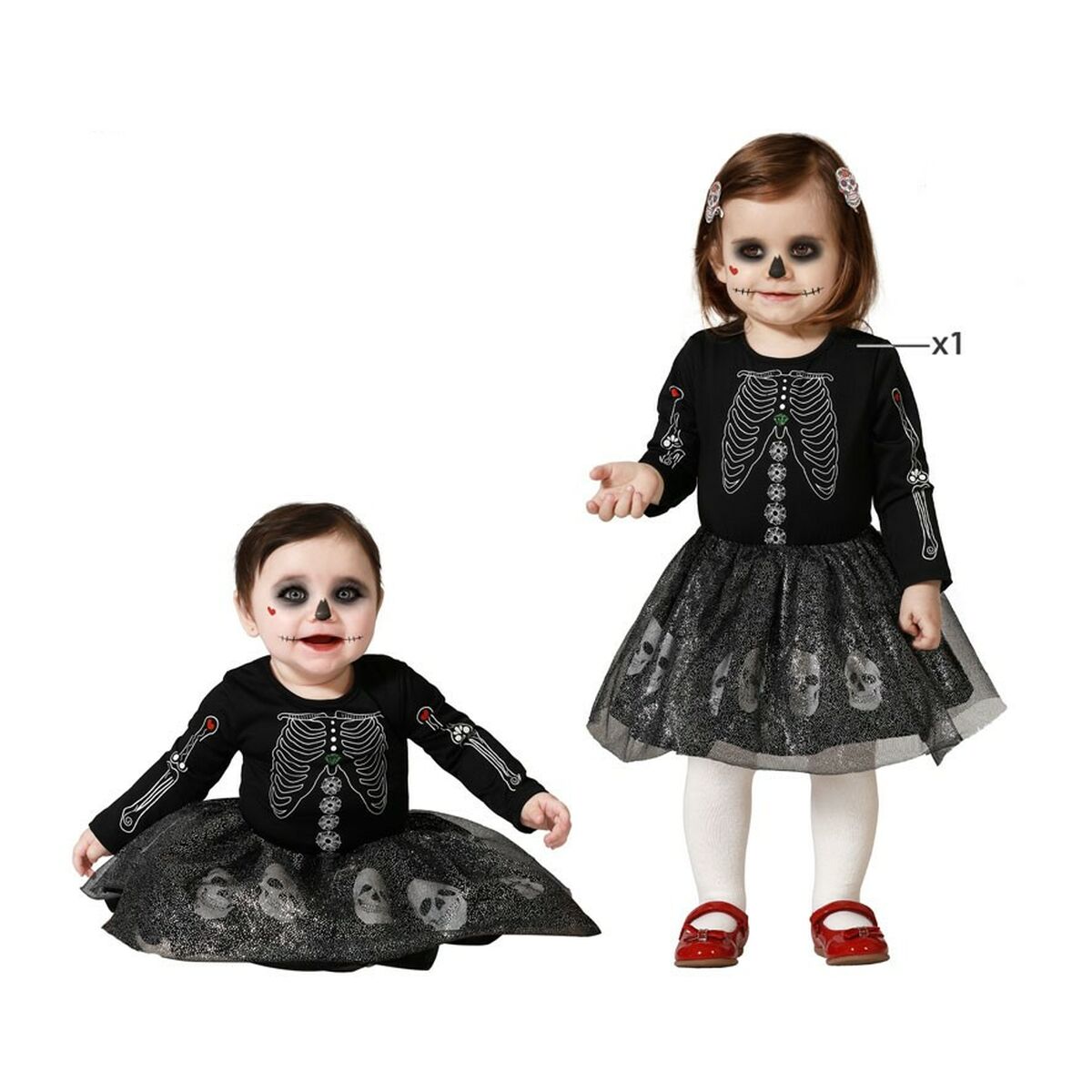 Costume per Bambini Nero Scheletro